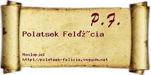 Polatsek Felícia névjegykártya